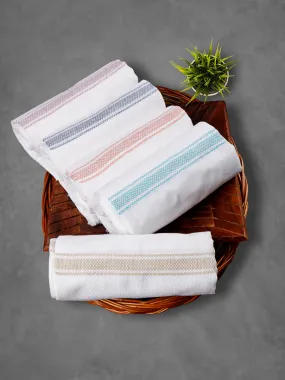 100% Premium Cotton Fast Absorbent White Bath Towel 1048 (Pack of 2)