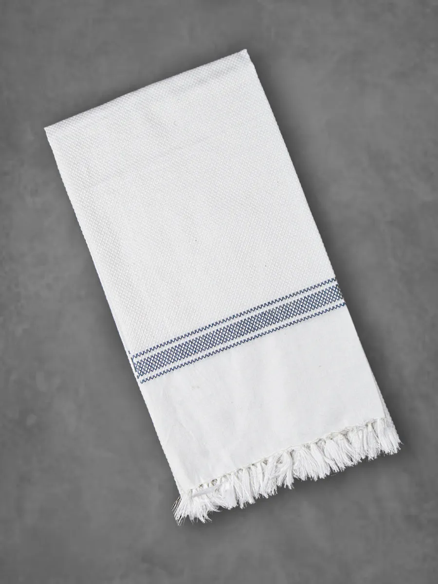 100% Premium Cotton Fast Absorbent White Bath Towel 1048 (Pack of 2)