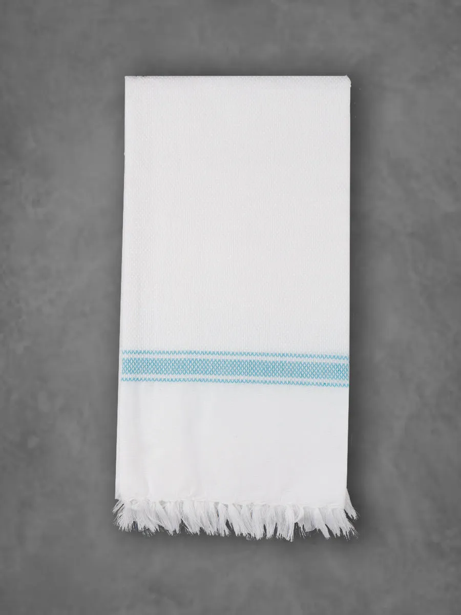 100% Premium Cotton Fast Absorbent White Bath Towel 1048 (Pack of 2)