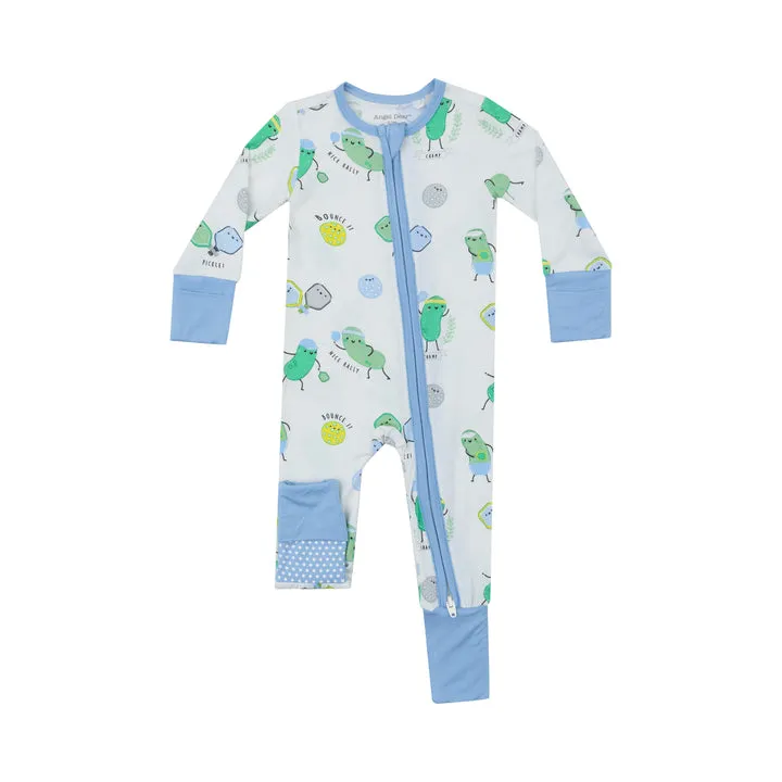 2-Way Zipper Romper - Pickleball Blue by Angel Dear