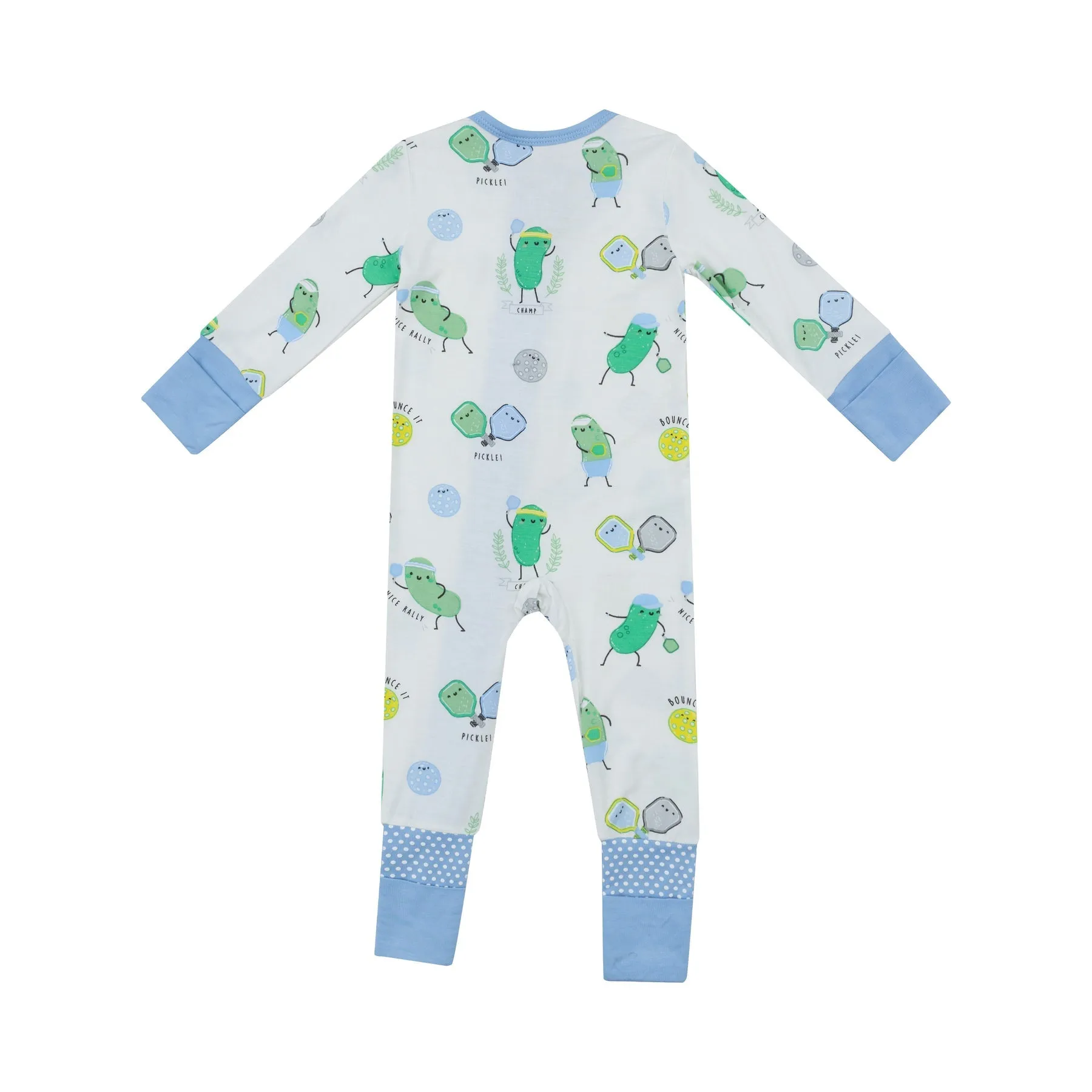 2-Way Zipper Romper - Pickleball Blue by Angel Dear