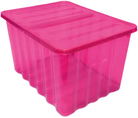 28L Storage Box Tint Pink With Folding Lid