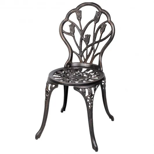 3 pcs Cast Aluminum Outdoor Table and Chair Set