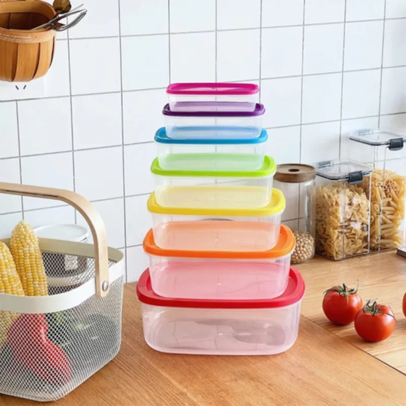 7PC Set Rainbow Food Storage Bowls Wholesale