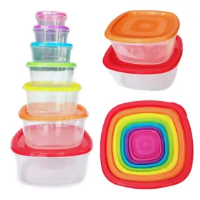 7PC Set Rainbow Food Storage Bowls Wholesale
