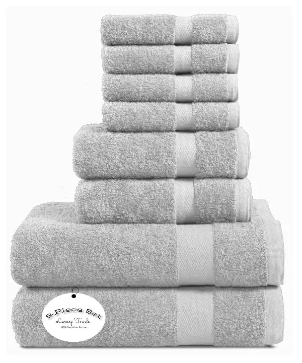 8 Piece Towels Bale Set Super Soft & Absorbent for Multipurpose use