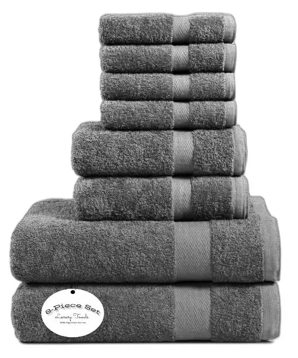 8 Piece Towels Bale Set Super Soft & Absorbent for Multipurpose use