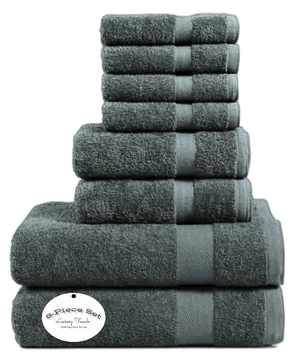 8 Piece Towels Bale Set Super Soft & Absorbent for Multipurpose use