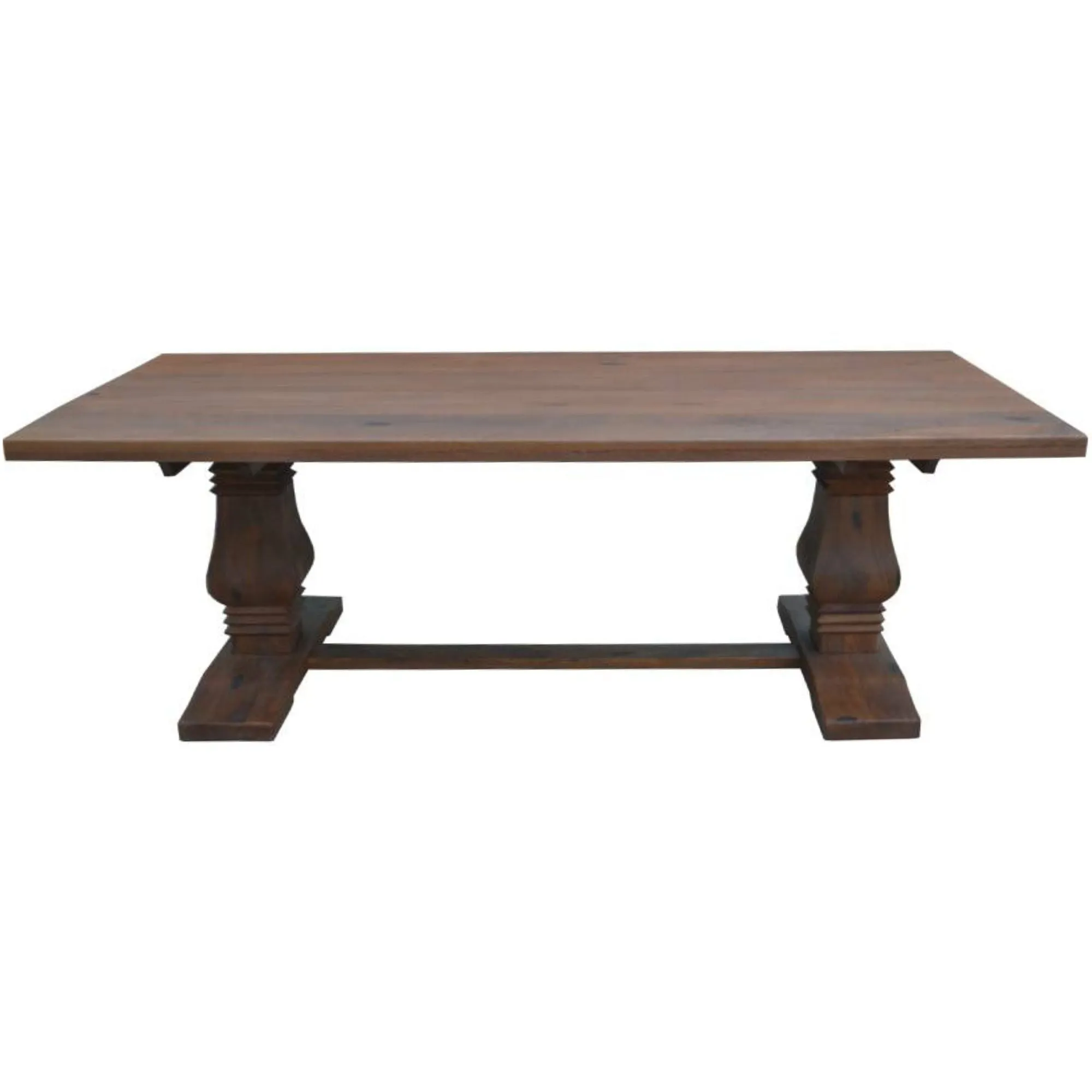 9pc Dining Table Set 230cm 6 Fabric 2 Carver Chair French Provincial