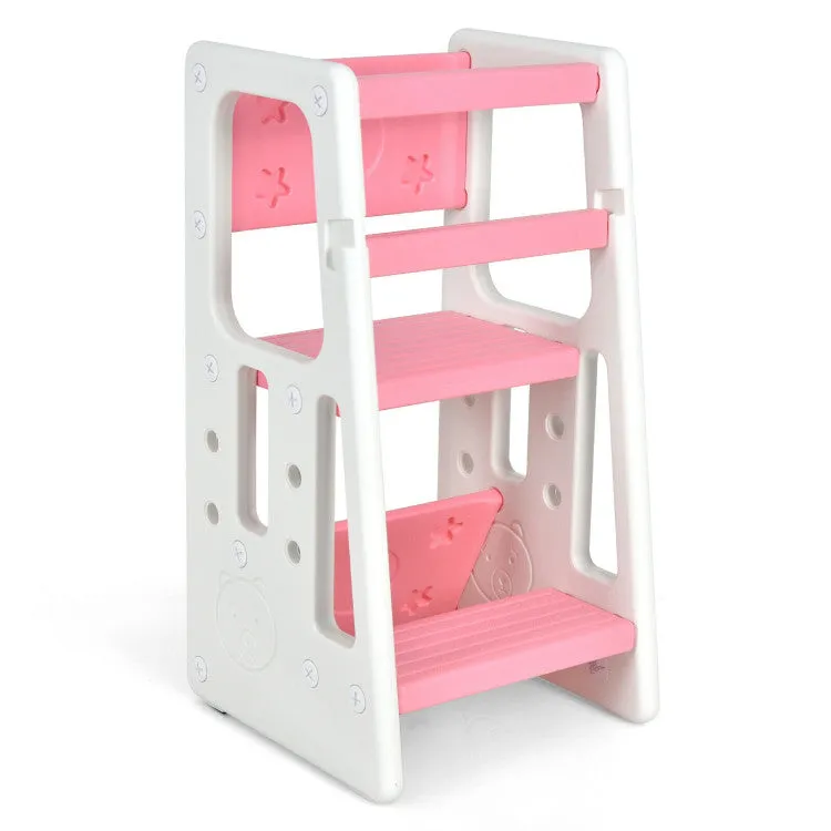 Adjustable Helper Tower with Safety Rails