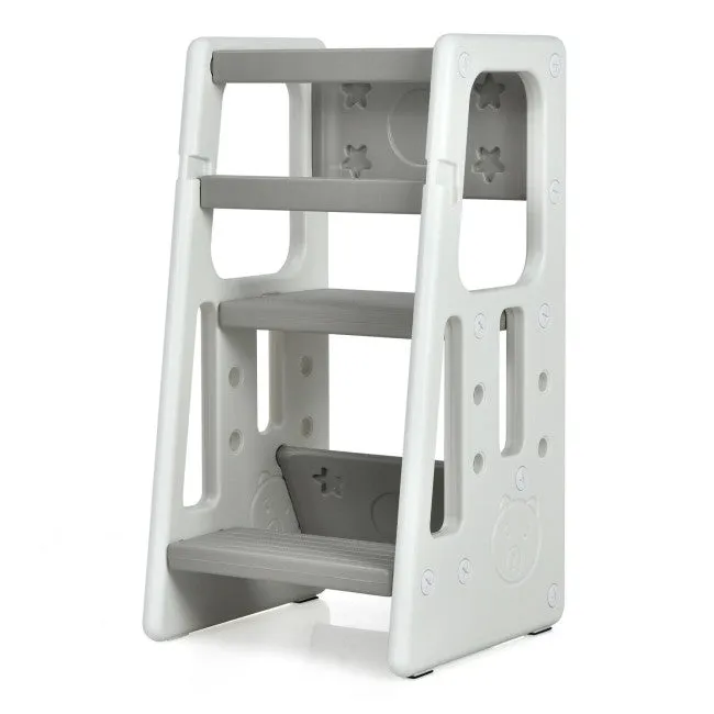 Adjustable Helper Tower with Safety Rails