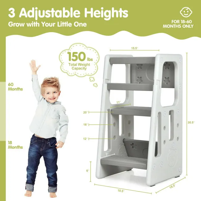 Adjustable Helper Tower with Safety Rails