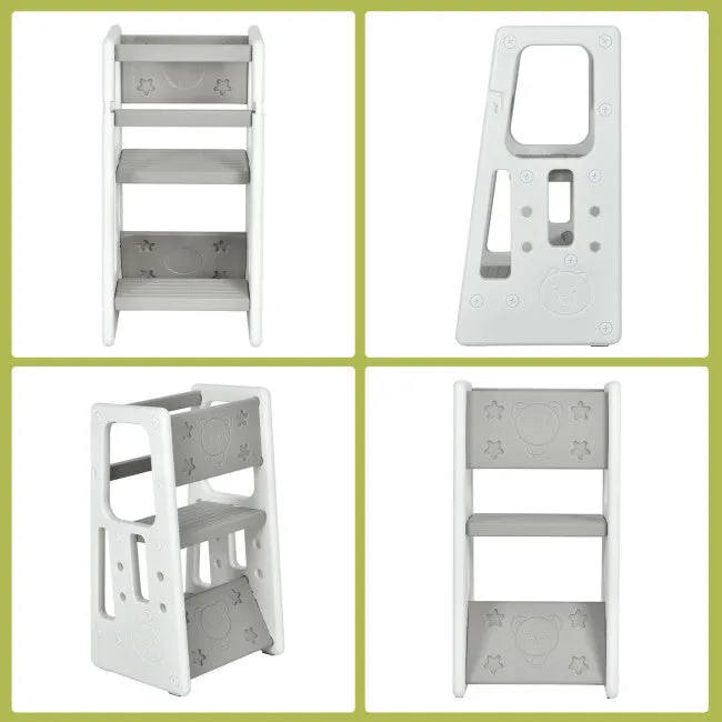 Adjustable Helper Tower with Safety Rails