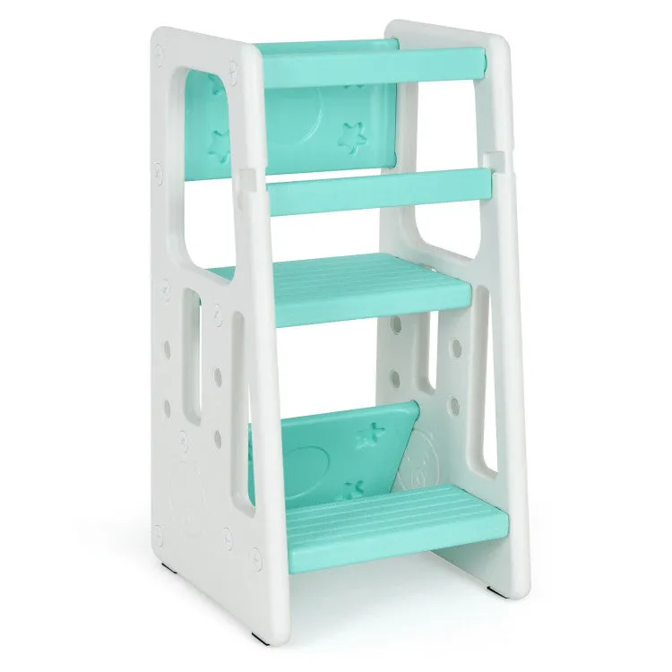 Adjustable Helper Tower with Safety Rails