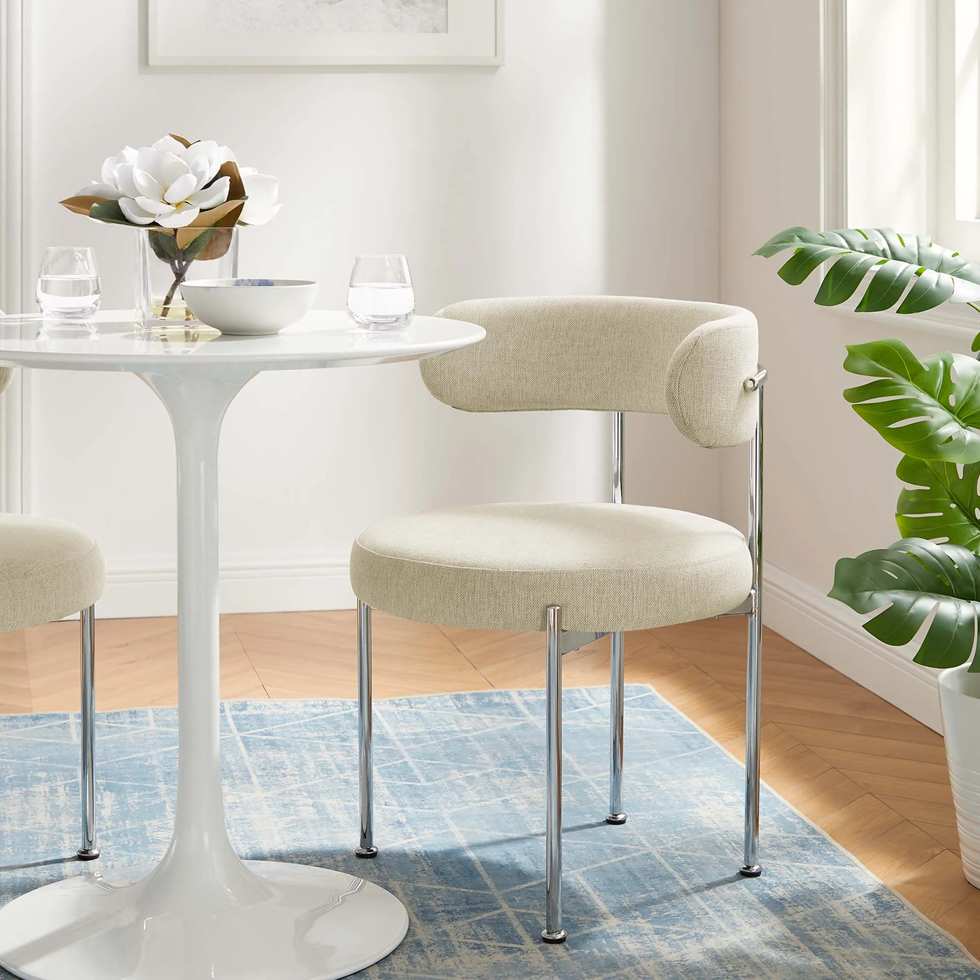 Albie Fabric Dining Chairs - Set of 2 by Modway