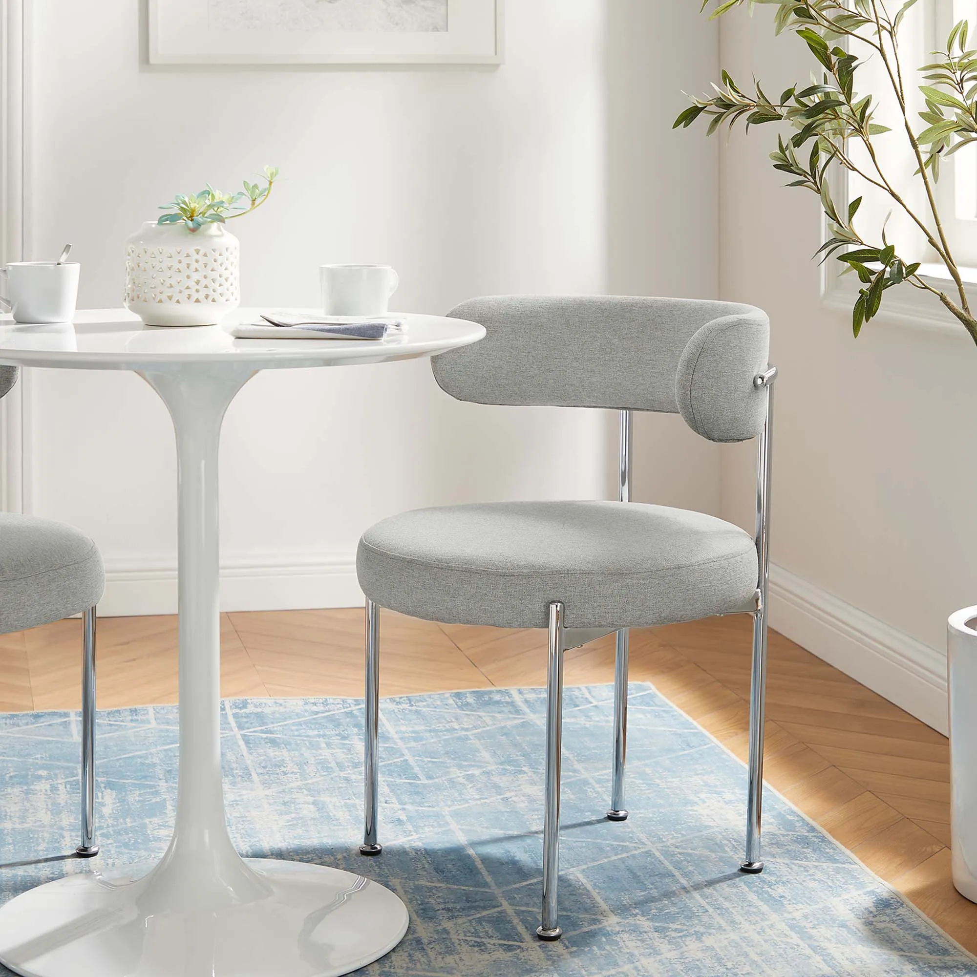 Albie Fabric Dining Chairs - Set of 2 by Modway