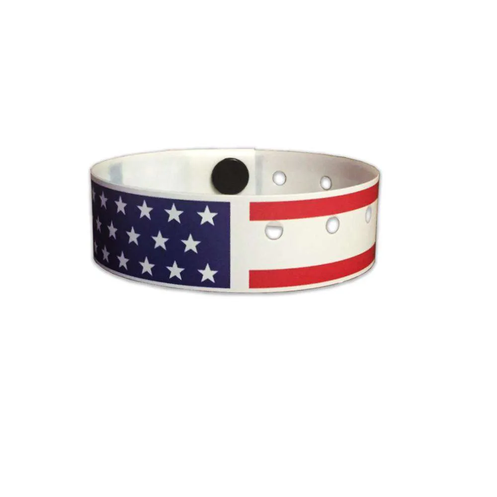 American Flag Plastic Wristbands Design 1
