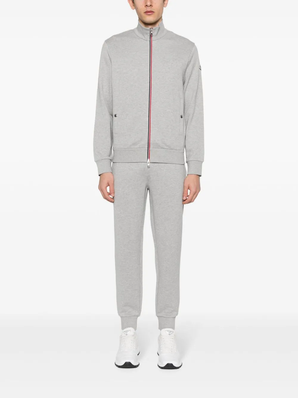 appliqué-logo zipped sweatshirt