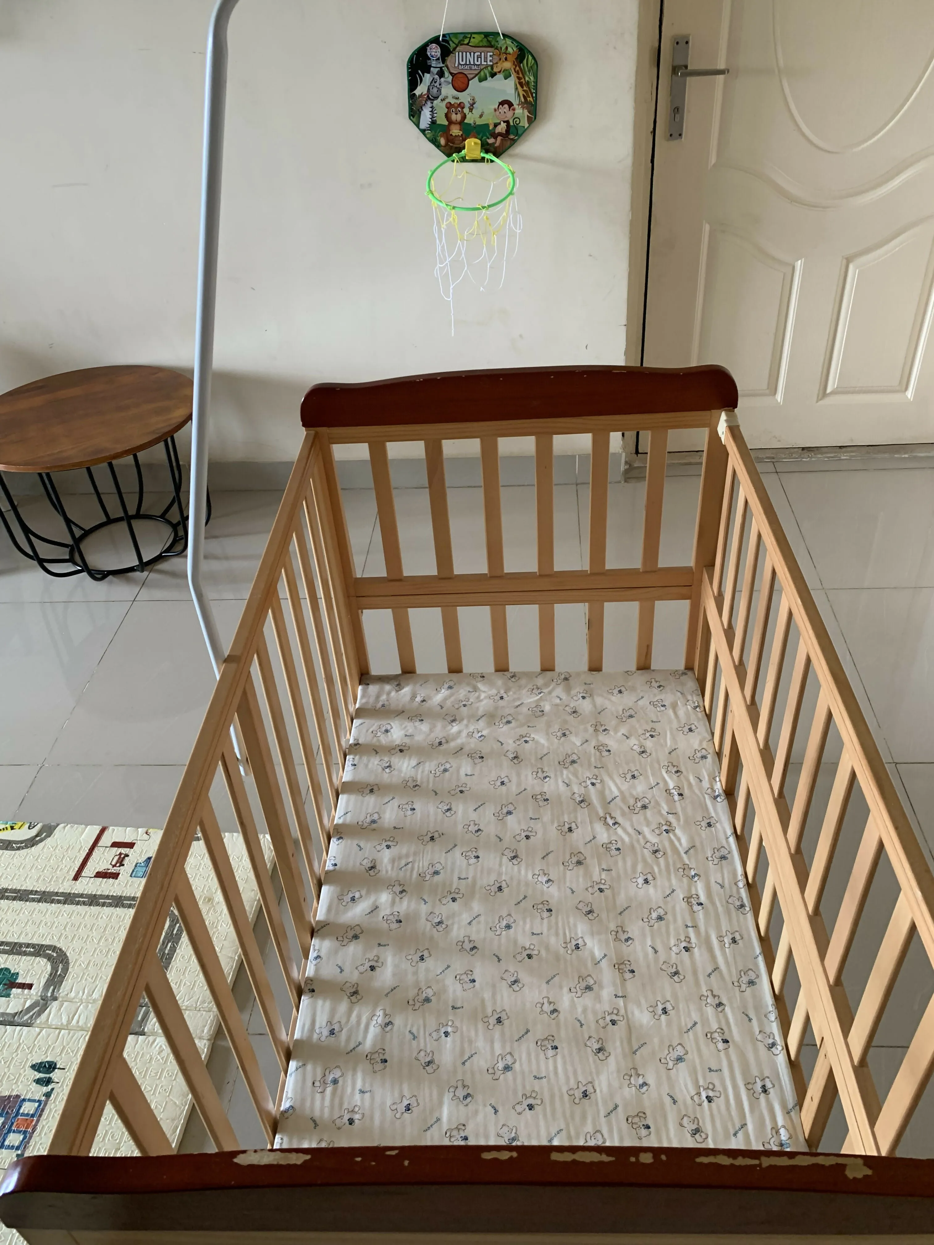BABYHUG Hamilton Wooden Cot, Dimensions - L108×W68×H89 cm