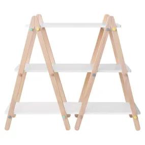 Babyletto Dottie Bookcase, White and Washed Natural Finish