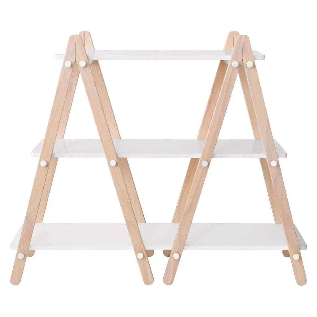Babyletto Dottie Bookcase, White and Washed Natural Finish