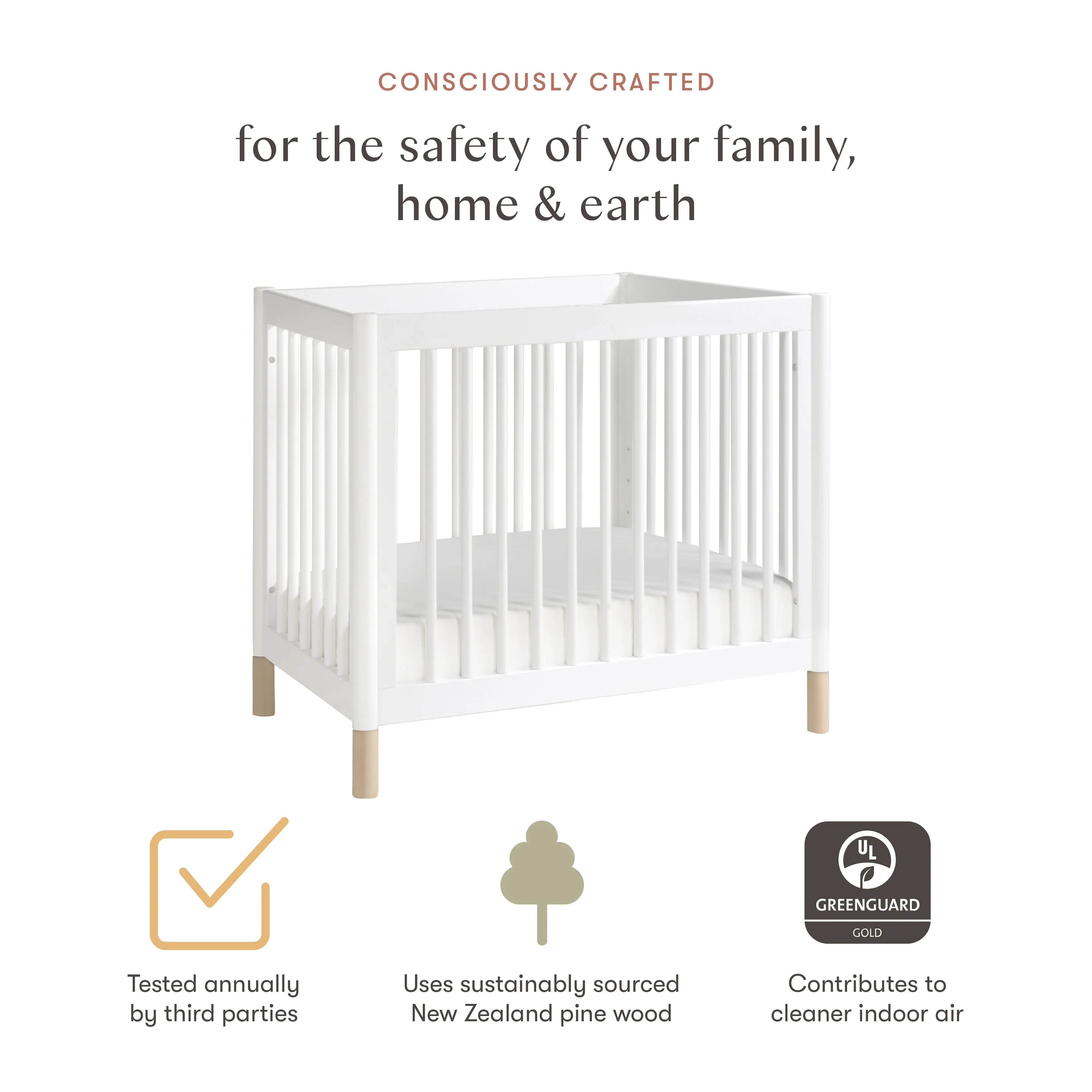 Babyletto Gelato 4-in-1 Convertible Mini Crib