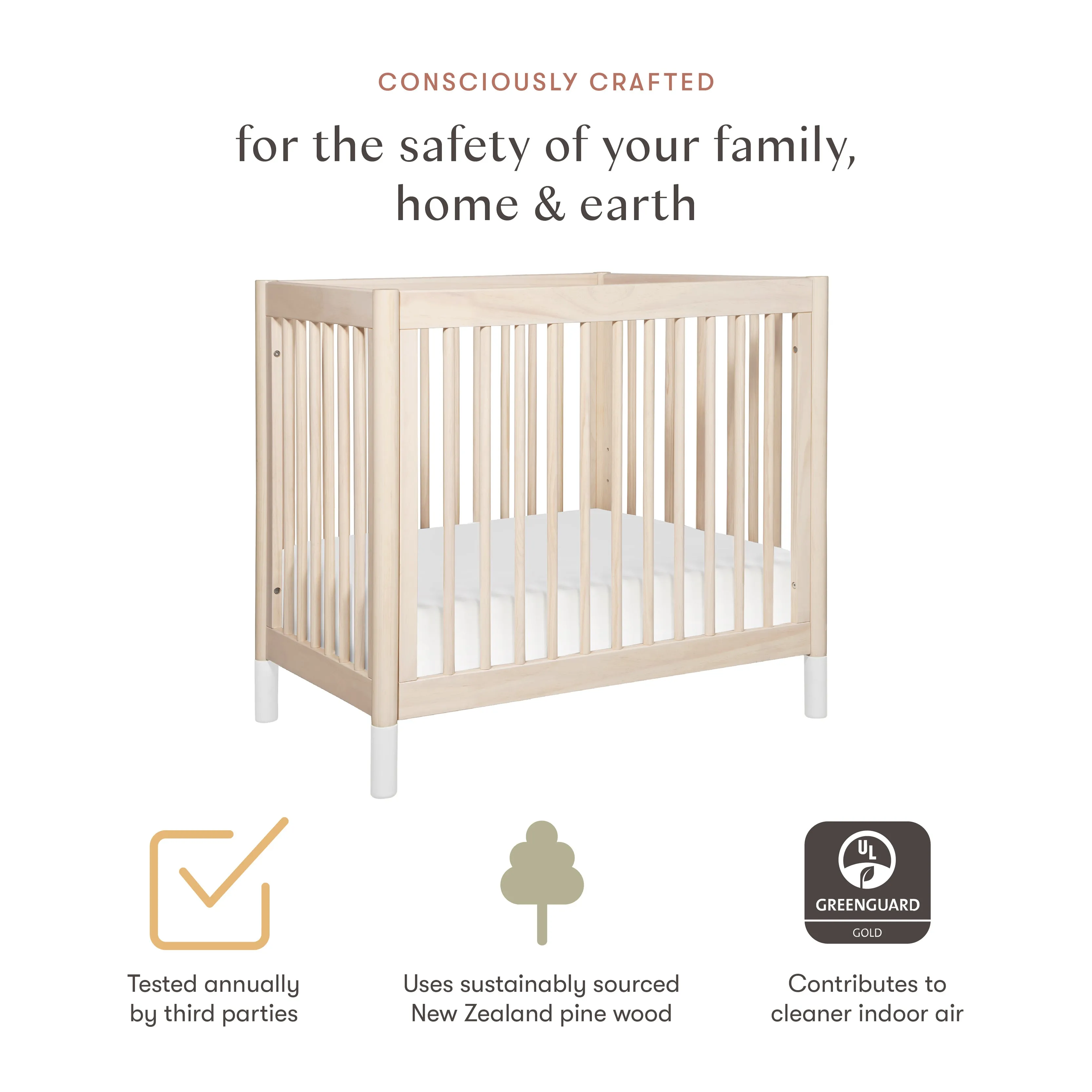 Babyletto Gelato 4-in-1 Convertible Mini Crib
