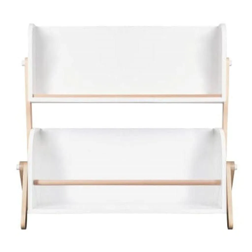 Babyletto Tally Storage and Bookshelf, White and Washed Natural Finish