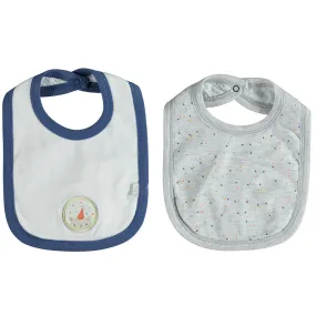 Bebetto Bibs Waterproof Back Blue/Grey 2-Pack