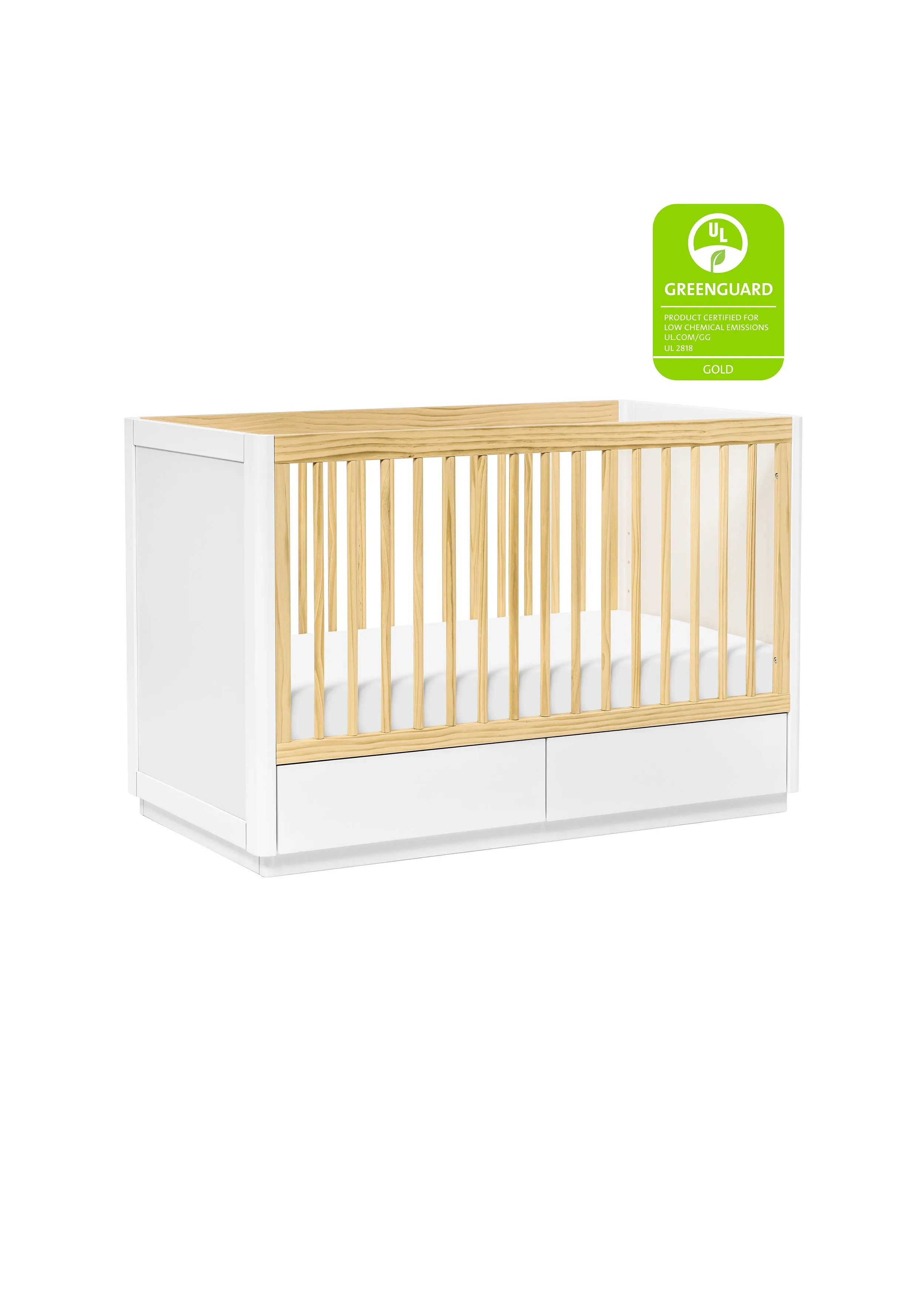 BENTO 3-IN-1 CONVERTIBLE STORAGE CRIB WITH TODDLER BED CONVERSION KIT - COLOR OPTIONS
