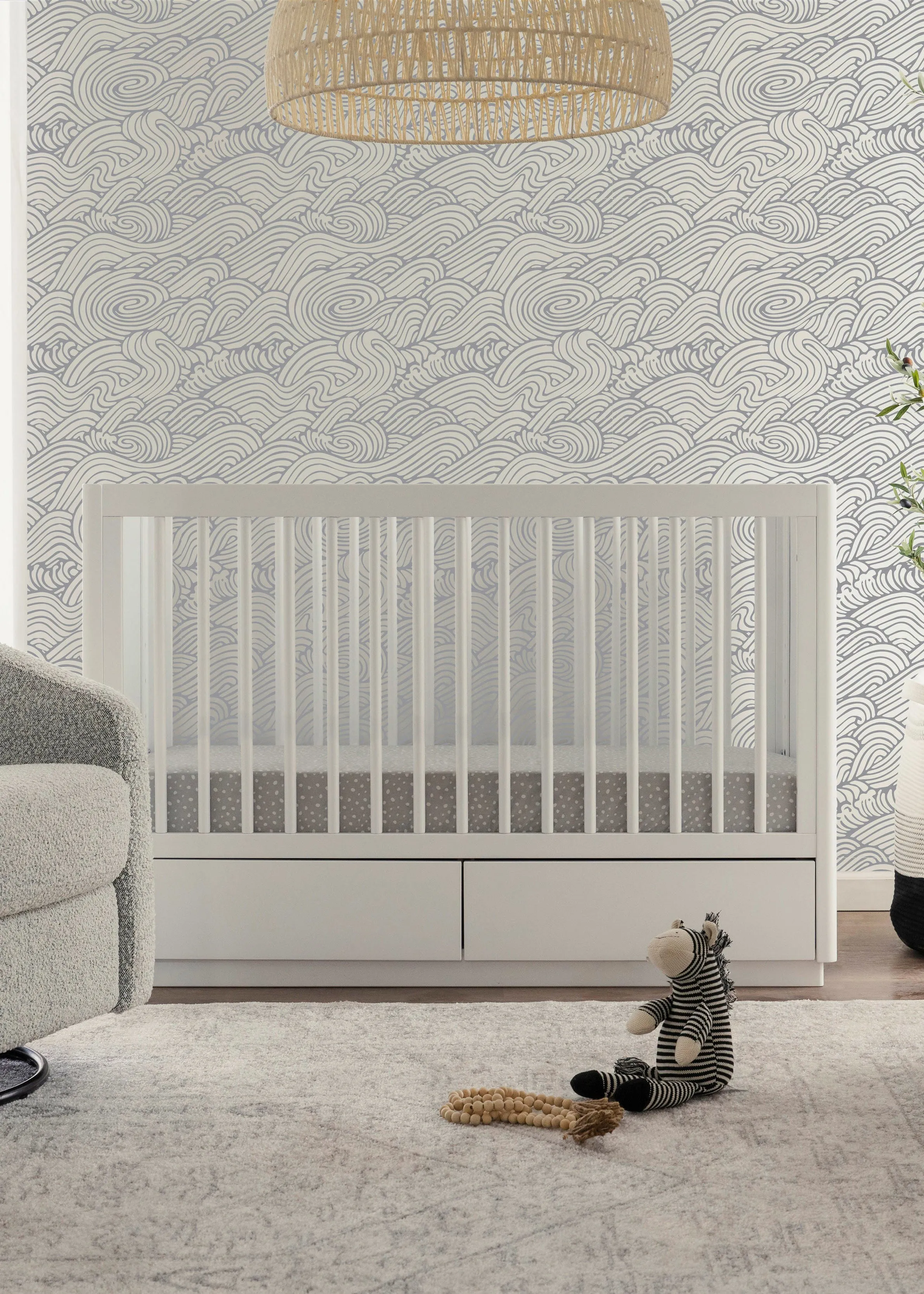 BENTO 3-IN-1 CONVERTIBLE STORAGE CRIB WITH TODDLER BED CONVERSION KIT - COLOR OPTIONS