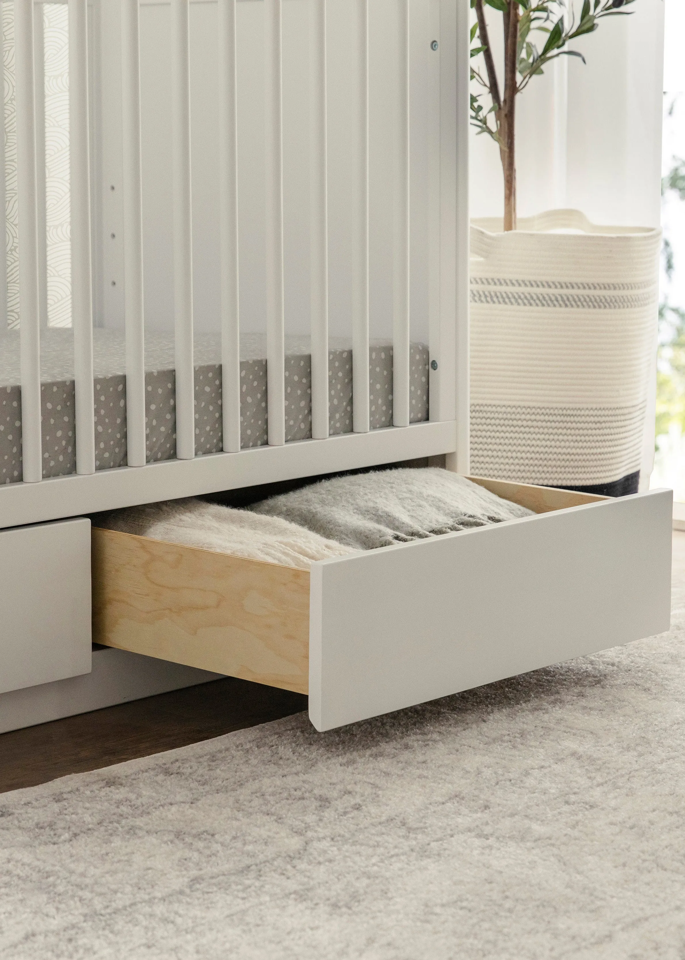 BENTO 3-IN-1 CONVERTIBLE STORAGE CRIB WITH TODDLER BED CONVERSION KIT - COLOR OPTIONS