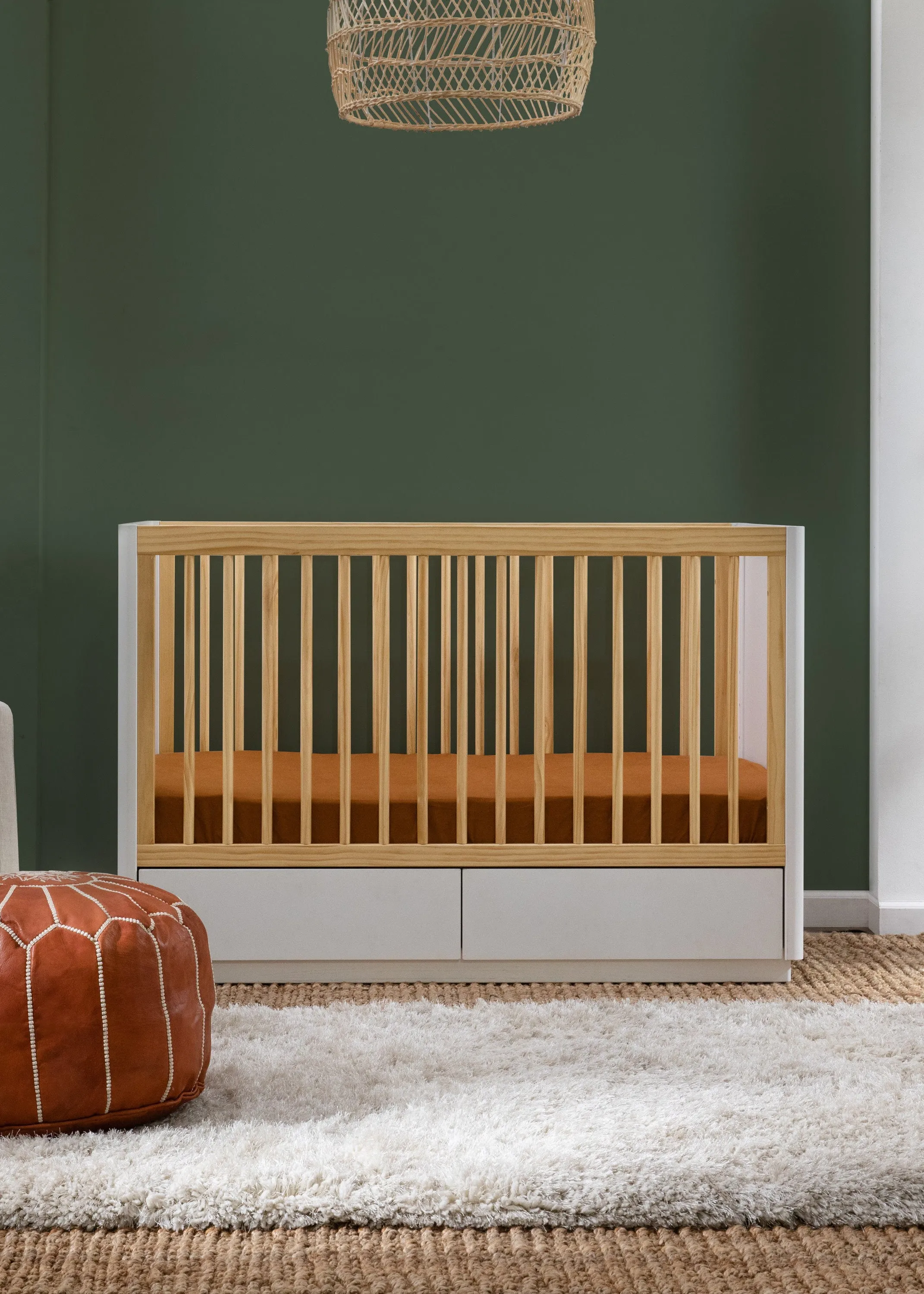 BENTO 3-IN-1 CONVERTIBLE STORAGE CRIB WITH TODDLER BED CONVERSION KIT - COLOR OPTIONS