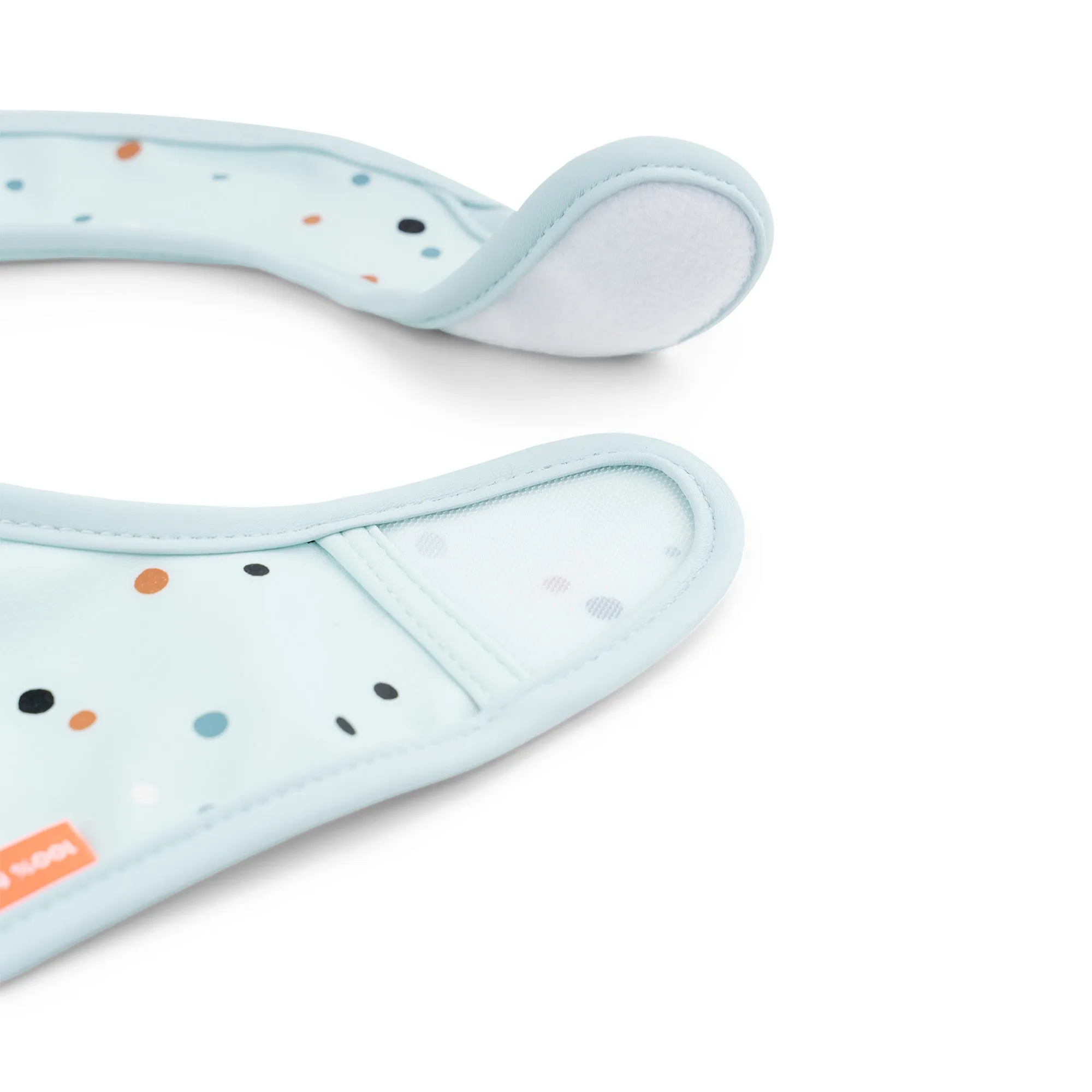 Bib with velcro 2-pack - Elphee - Blue