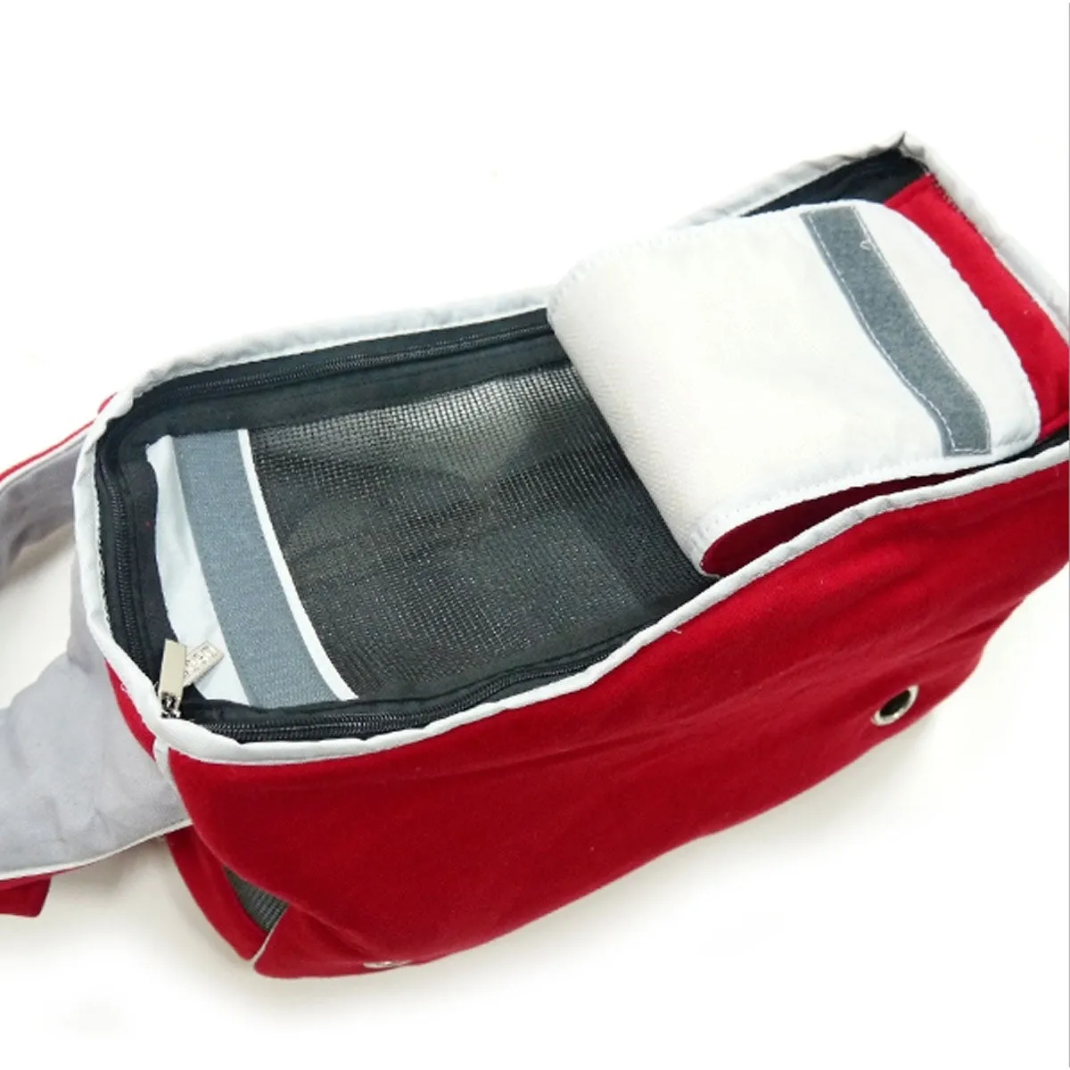 Boxy Messenger Bag in Red