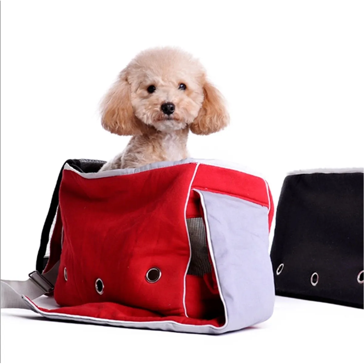 Boxy Messenger Bag in Red