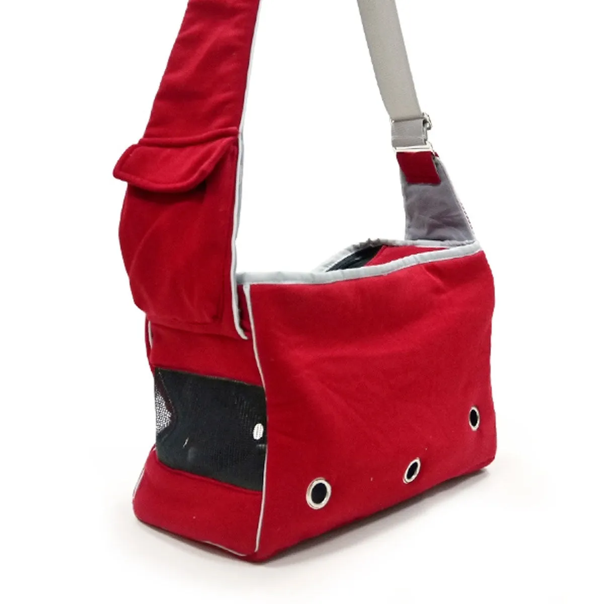Boxy Messenger Bag in Red
