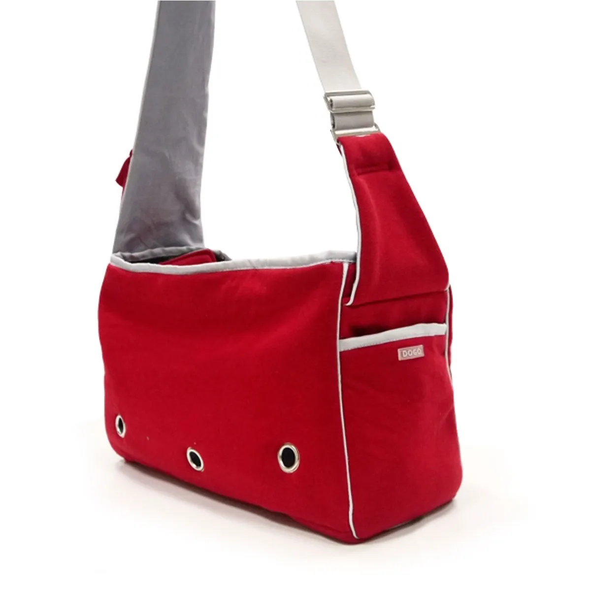 Boxy Messenger Bag in Red