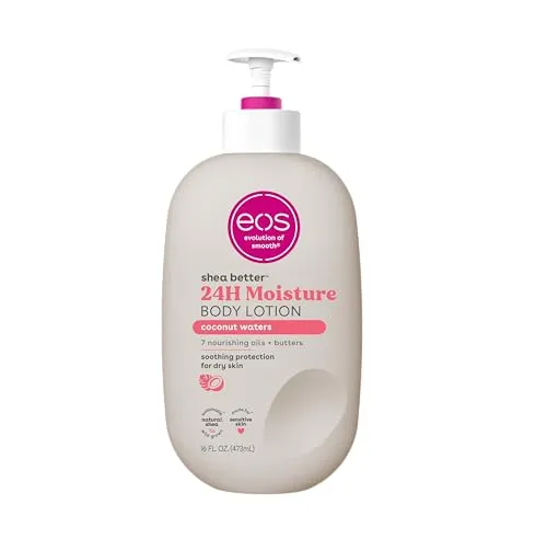 Bundle of eos Shea Better Body Lotion- Vanilla Cashmere   Fragrance Free, 24-Hour Hydration Skin Care, 16 fl oz