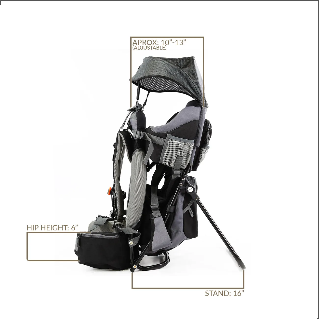 Canyonero Baby Backpack Child Carrier, Midnight Black