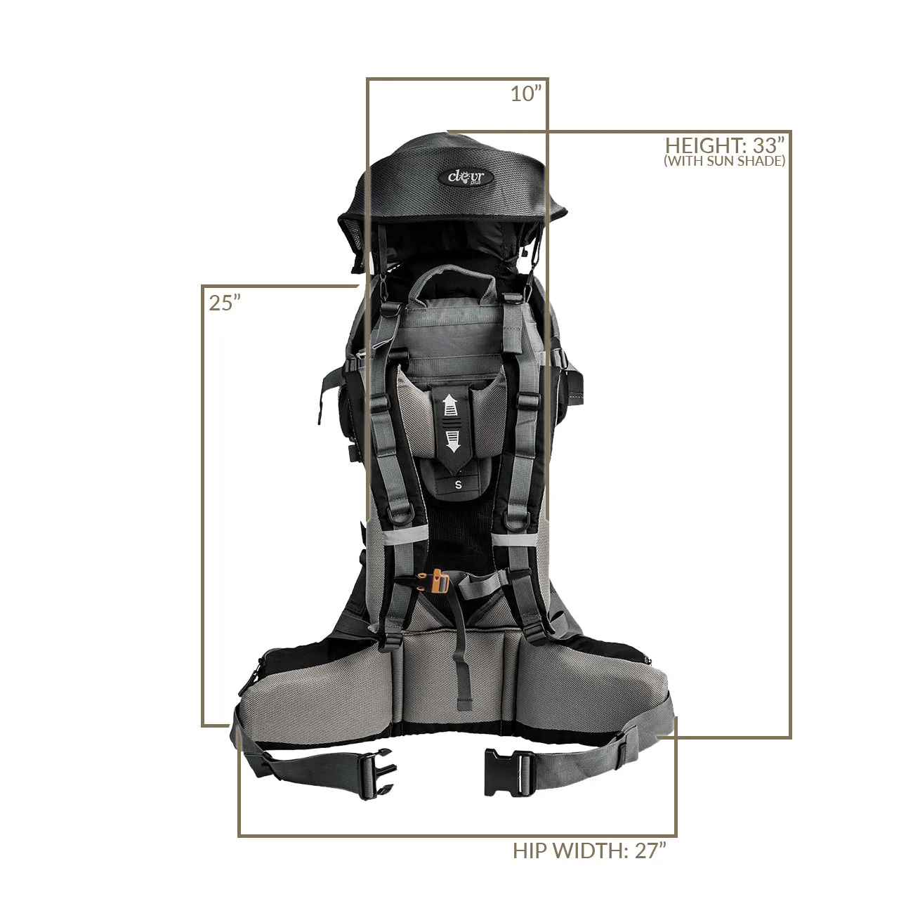 Canyonero Baby Backpack Child Carrier, Midnight Black