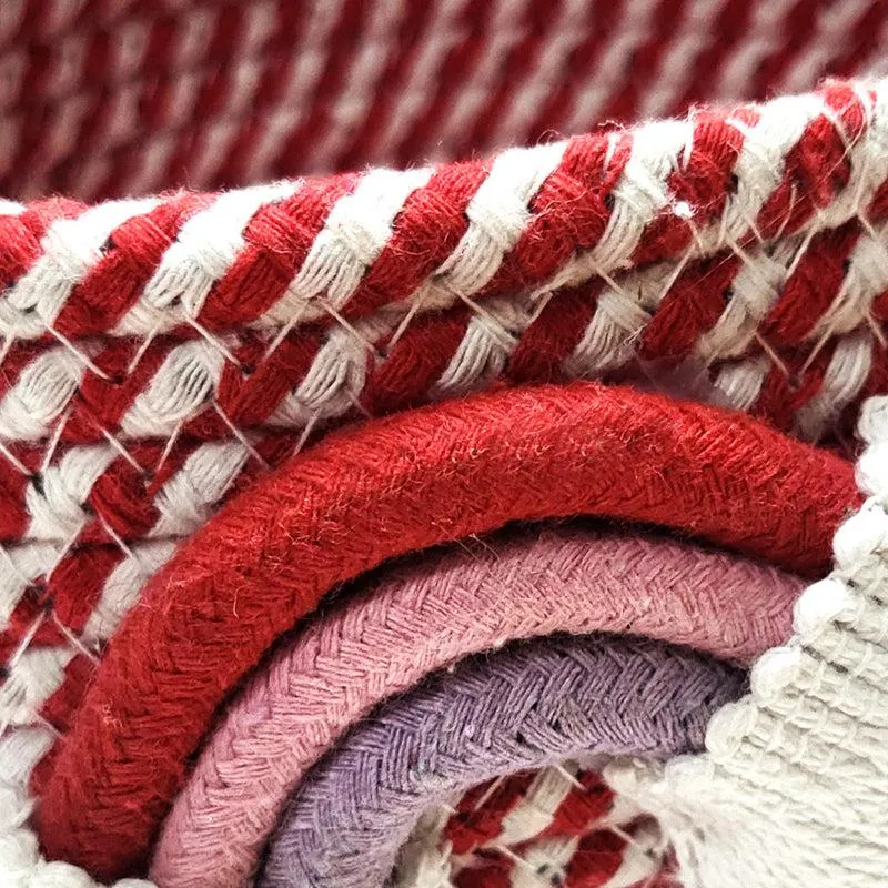 Chase The Rainbows Cotton Storage Basket - Pink