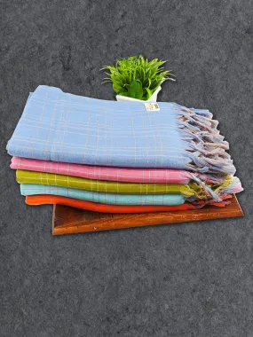Checked Bath Assorted Color Towel Twin Plus 896I