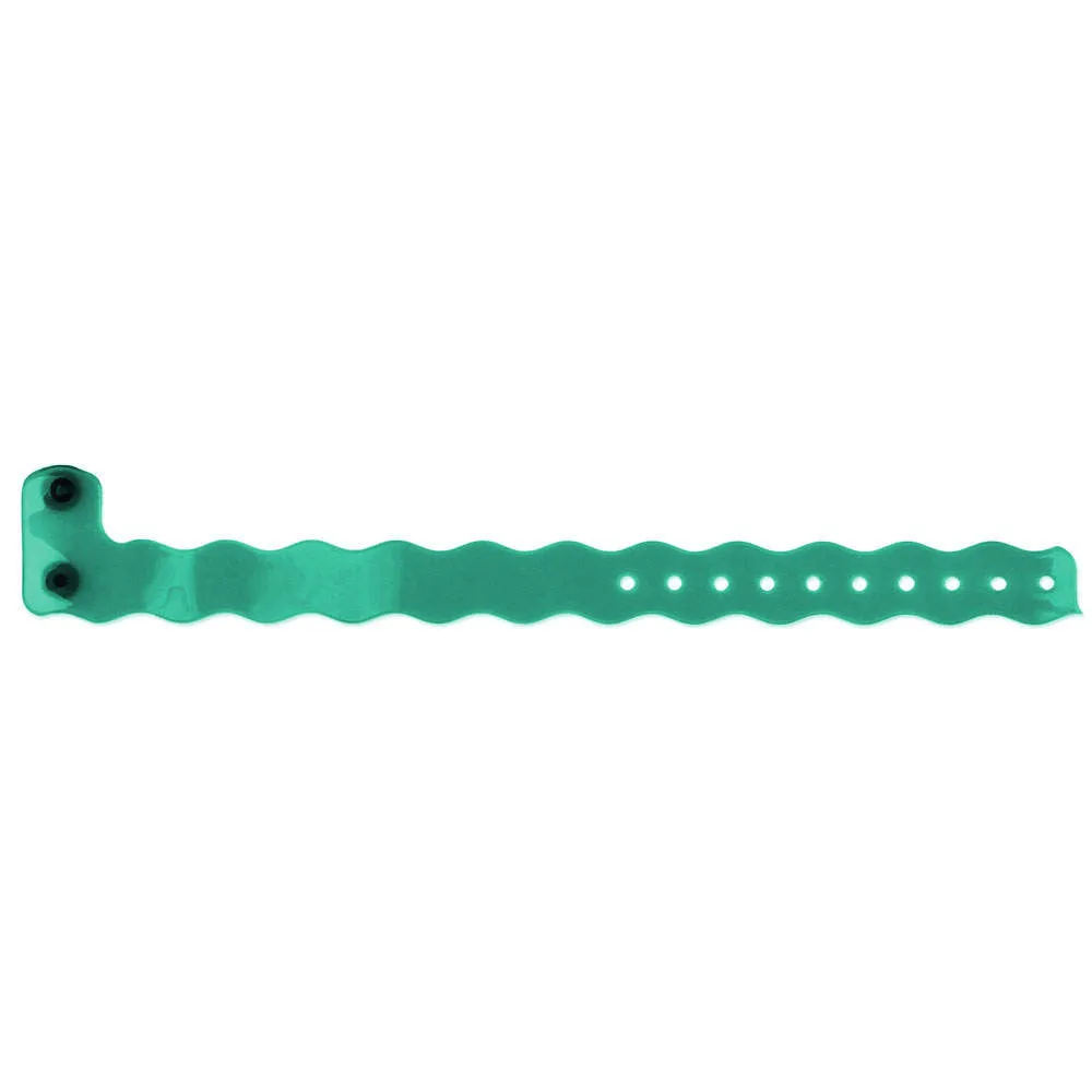 ClearImage® Wave Vinyl Wristbands 3/4" Snap Closure VCW (500/box)
