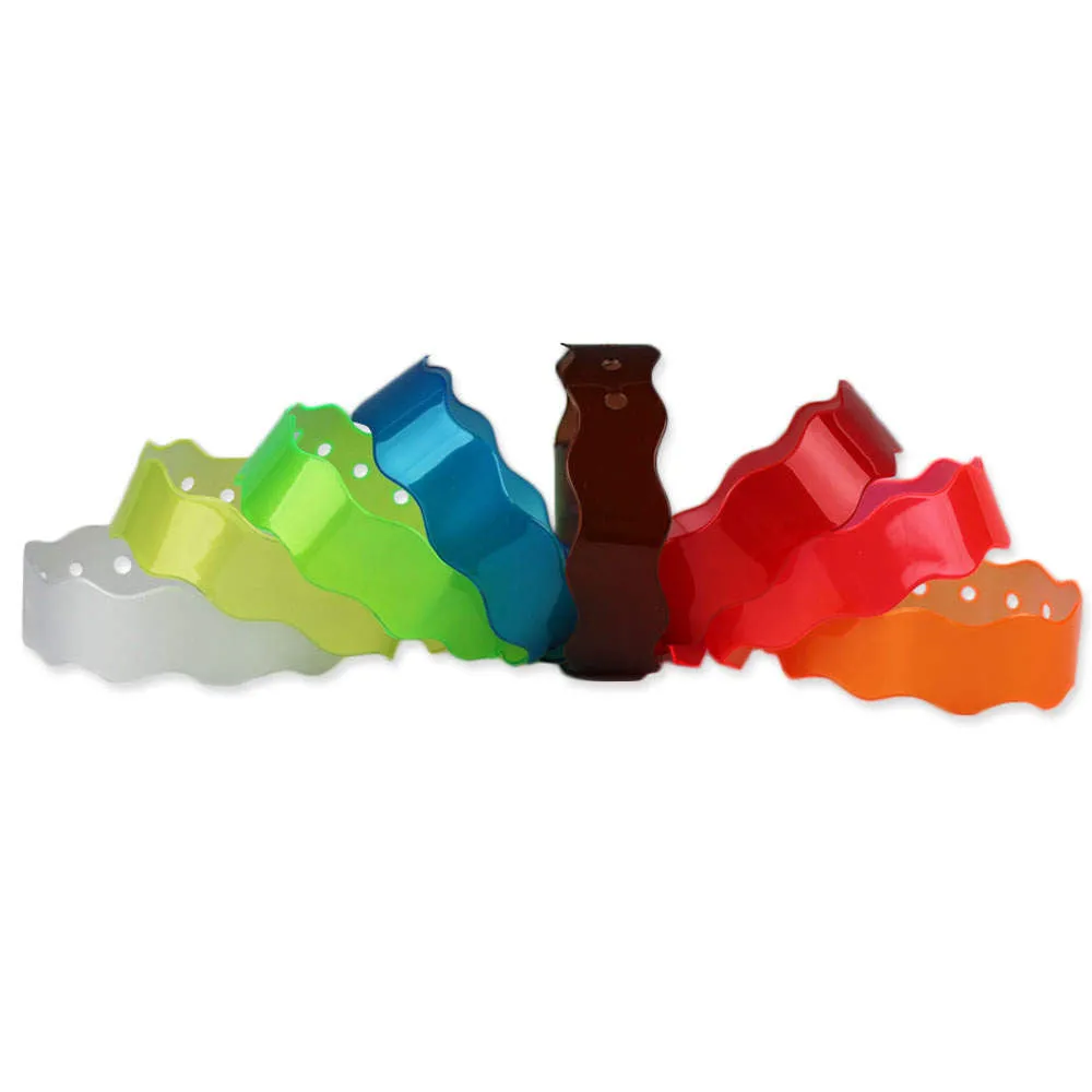 ClearImage® Wave Vinyl Wristbands 3/4" Snap Closure VCW (500/box)