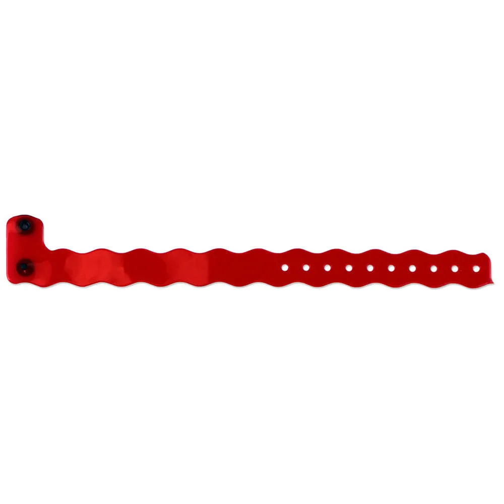 ClearImage® Wave Vinyl Wristbands 3/4" Snap Closure VCW (500/box)