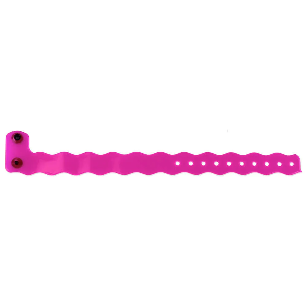 ClearImage® Wave Vinyl Wristbands 3/4" Snap Closure VCW (500/box)