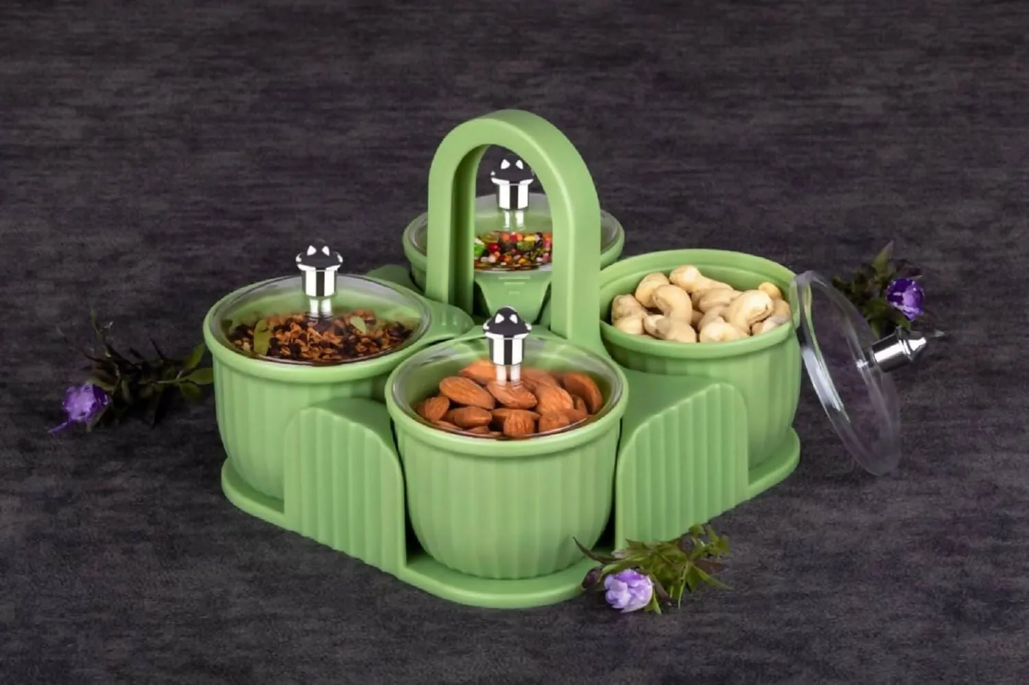 Condiment Jar Integrated Design for Seasoning & Sugar (Pack of 1,MultiColours)