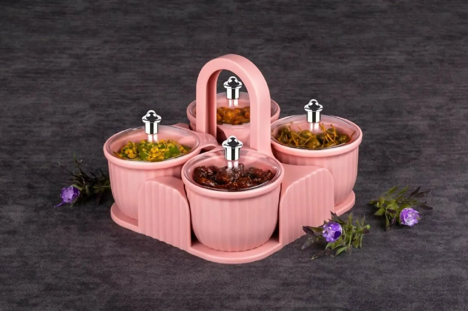 Condiment Jar Integrated Design for Seasoning & Sugar (Pack of 1,MultiColours)