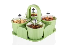 Condiment Jar Integrated Design for Seasoning & Sugar (Pack of 1,MultiColours)